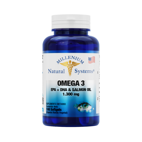 Omega 3 EPA + DHA 1300 mg x 100 Softgels Natural Systems