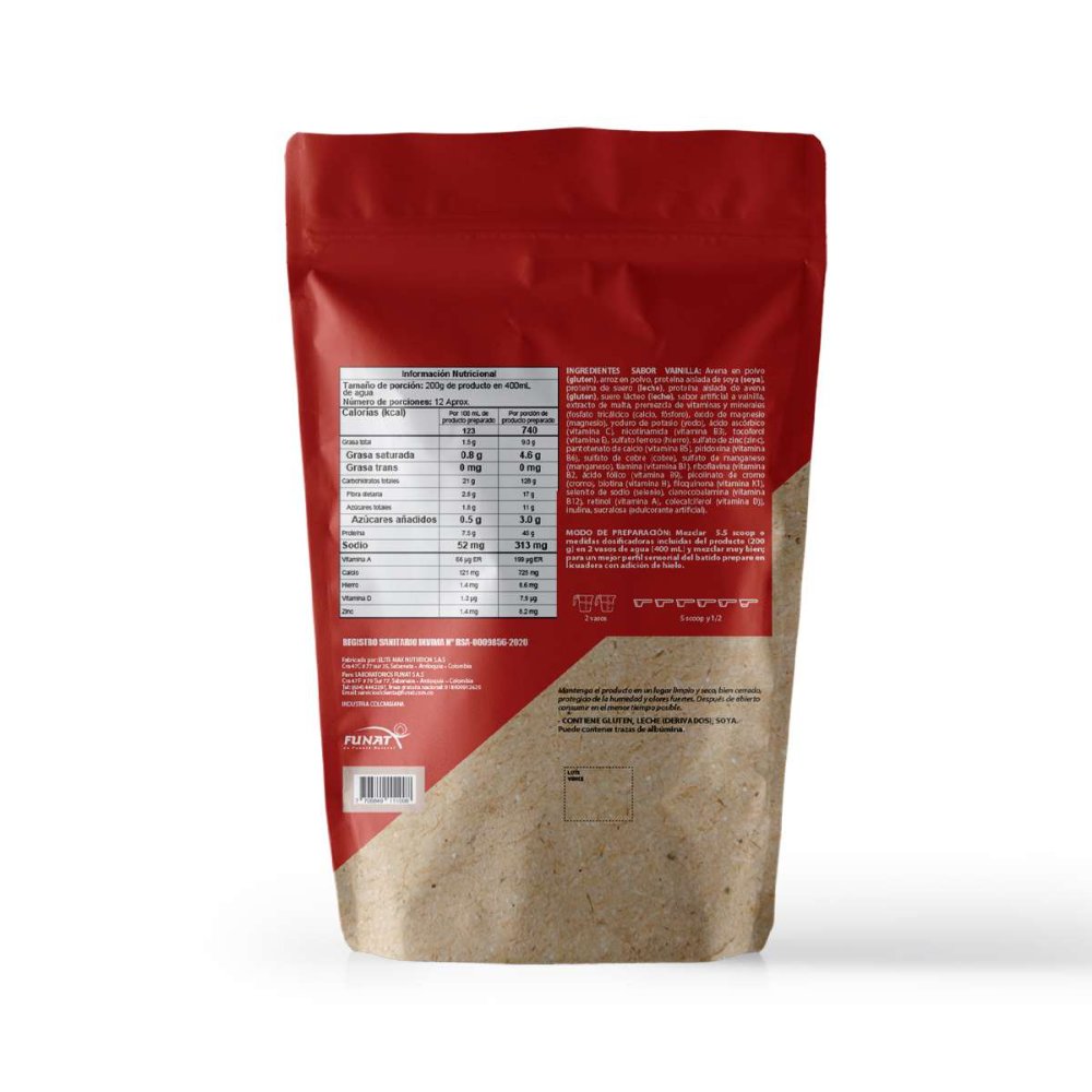 Whey Protein Hardcore 5lb Vainilla FUNAT - Imagen 2