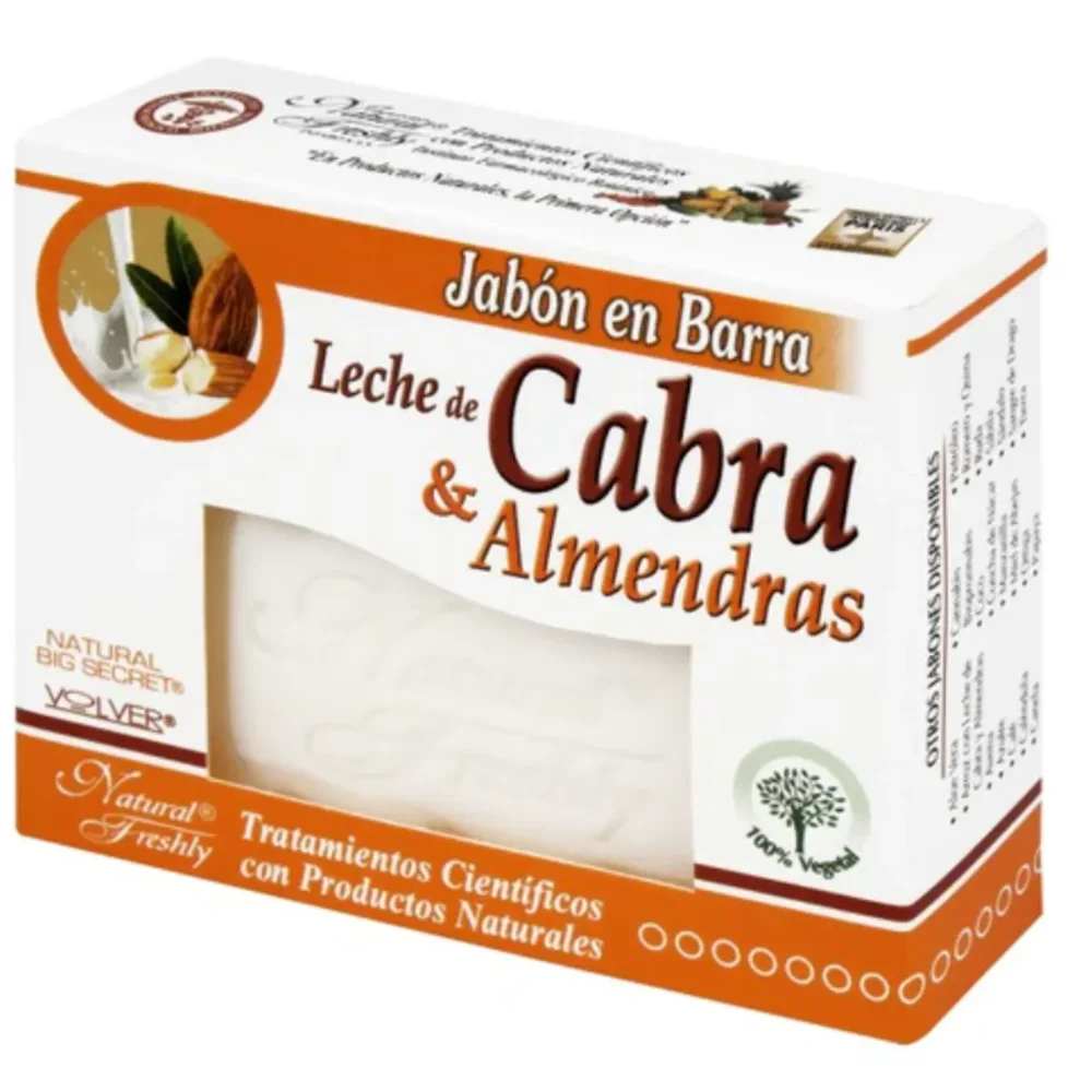 JABON LECHE DE CABRA Y ALMENDRAS X 90GR NATURAL FRESHLY