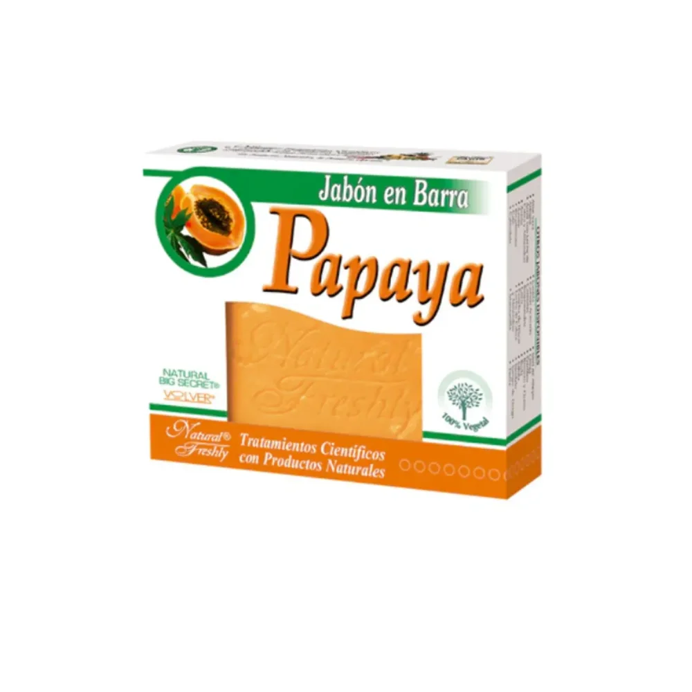 JABON DE PAPAYA EN BARRA X 90 GR. NATURAL FRESHLY