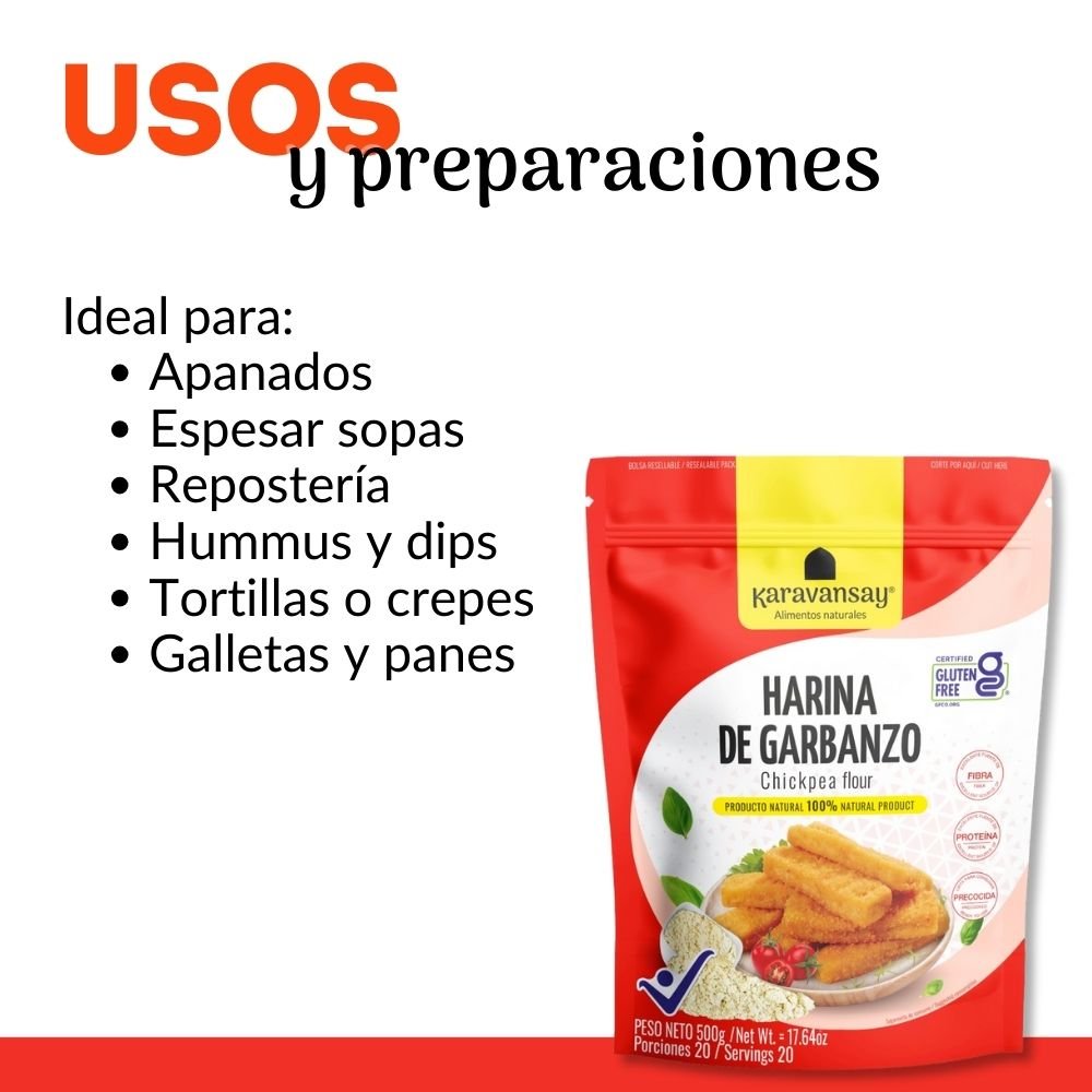 Harina de Garbanzo 500g KARAVANSAY - Imagen 2