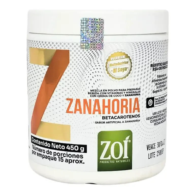Zanahoria con Betacarotenos Vitamina A 450 gr ZOI