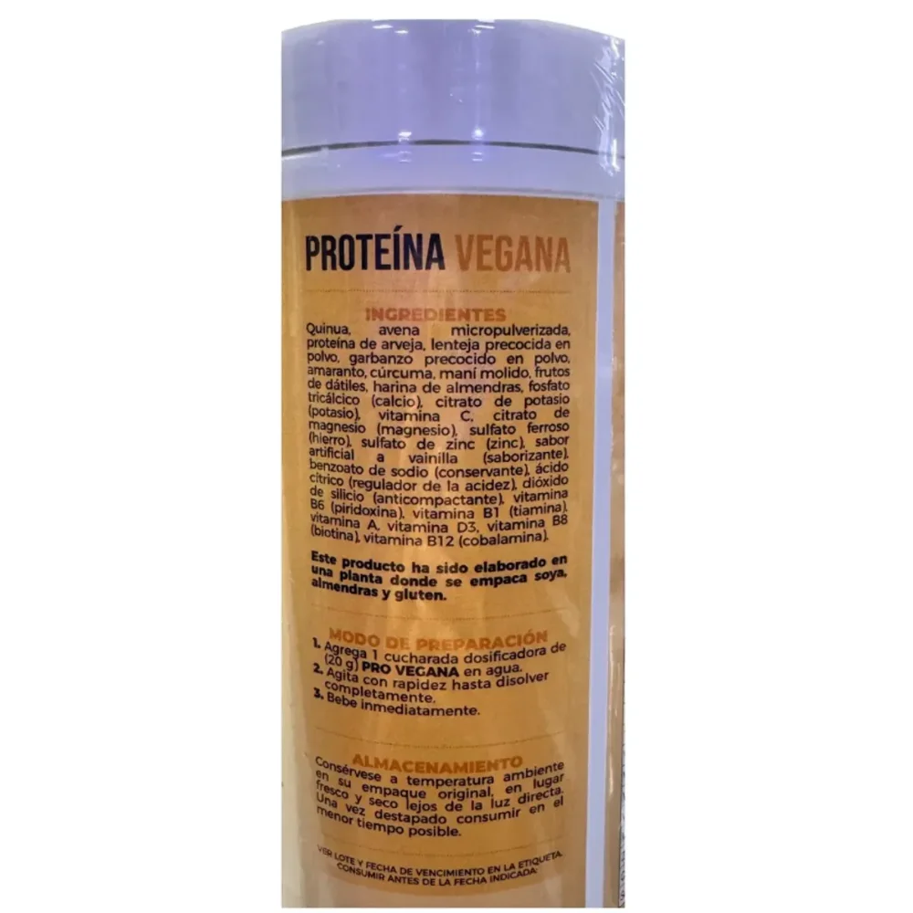 ALIMENTO EN POLVO CON VITAMINAS Y MINERALES X 700G PRO VEGANA ZOI - Imagen 2