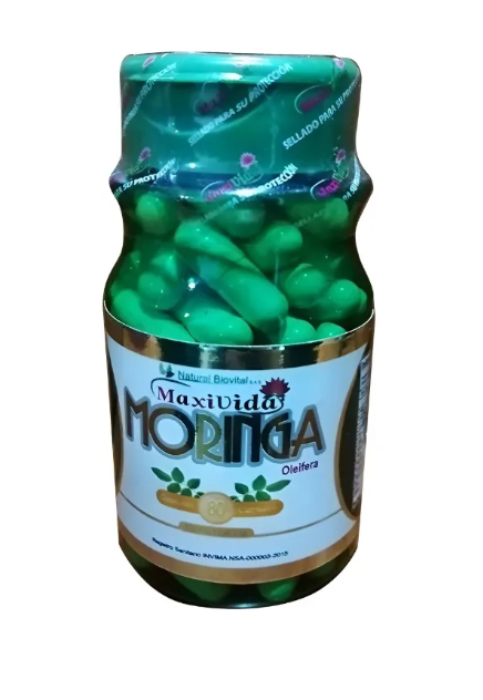 Moringa en Cápsulas Nutricional Vegano Sin Gluten 80u MAXIVIDA
