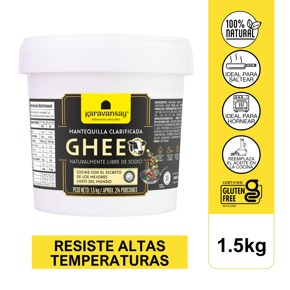 Mantequilla Clarificada Ghee 1.5kg KARAVANSAY