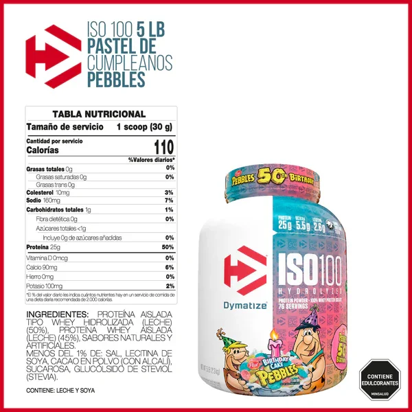 ISO 100 5 LIBRAS BIRTHDAY CAKE PEBBLES DYMATIZE - Imagen 2