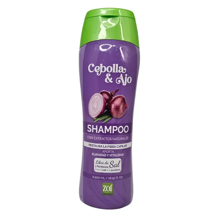 Shampoo Cebolla y Ajo 500 ml ZOI