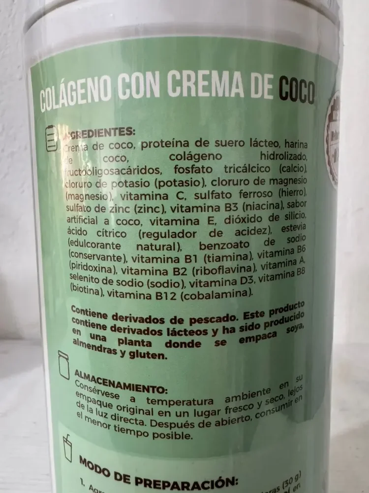 Colágeno con Crema de Coco 1000 g ZOI - Imagen 2