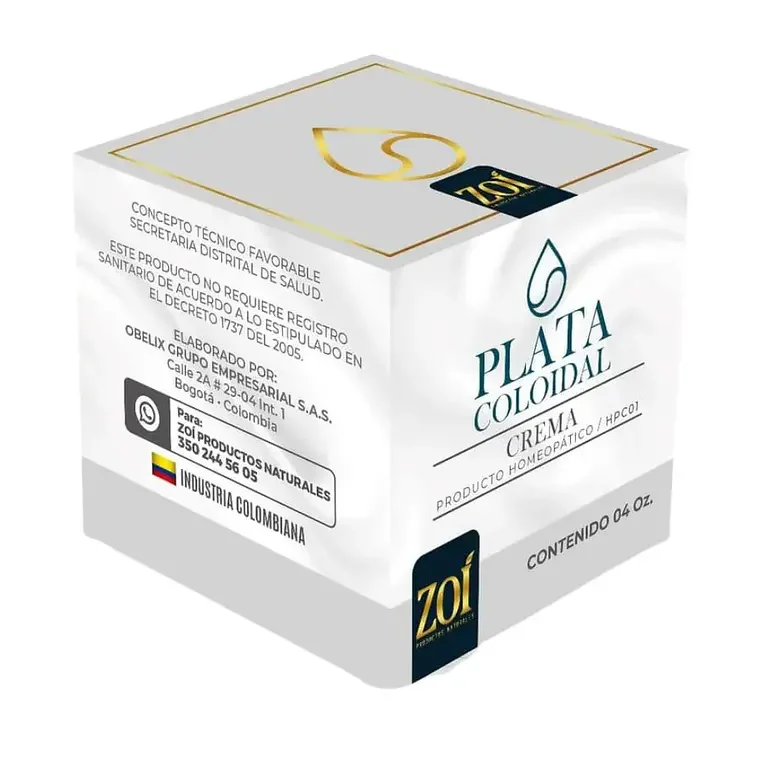 Plata Coloidal Crema 60 gr ZOI