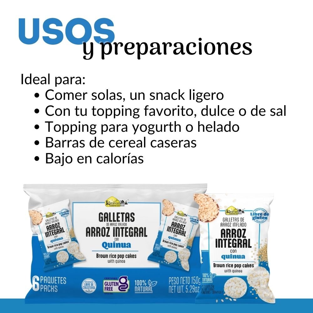 Galletas de Arroz inflado con Quinua SIXPACK KARAVANSAY - Imagen 2