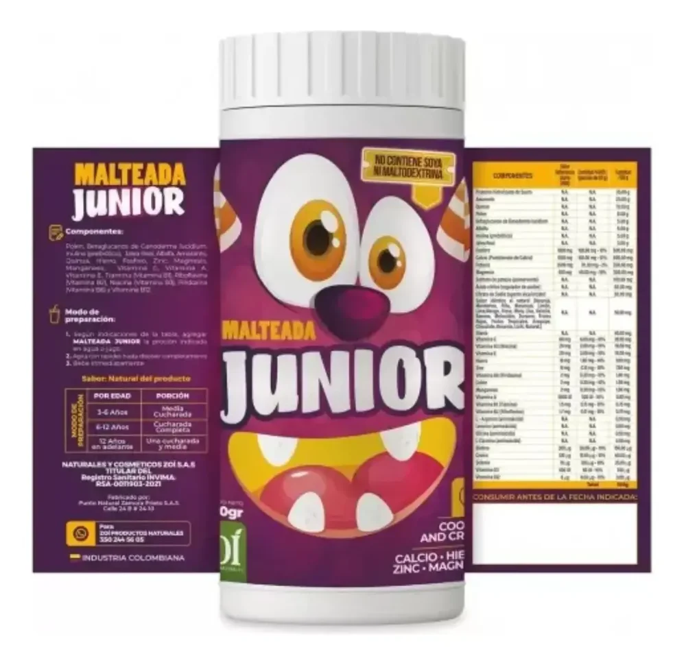 Malteada Junior Multivitaminico 1000 g ZOI - Imagen 2