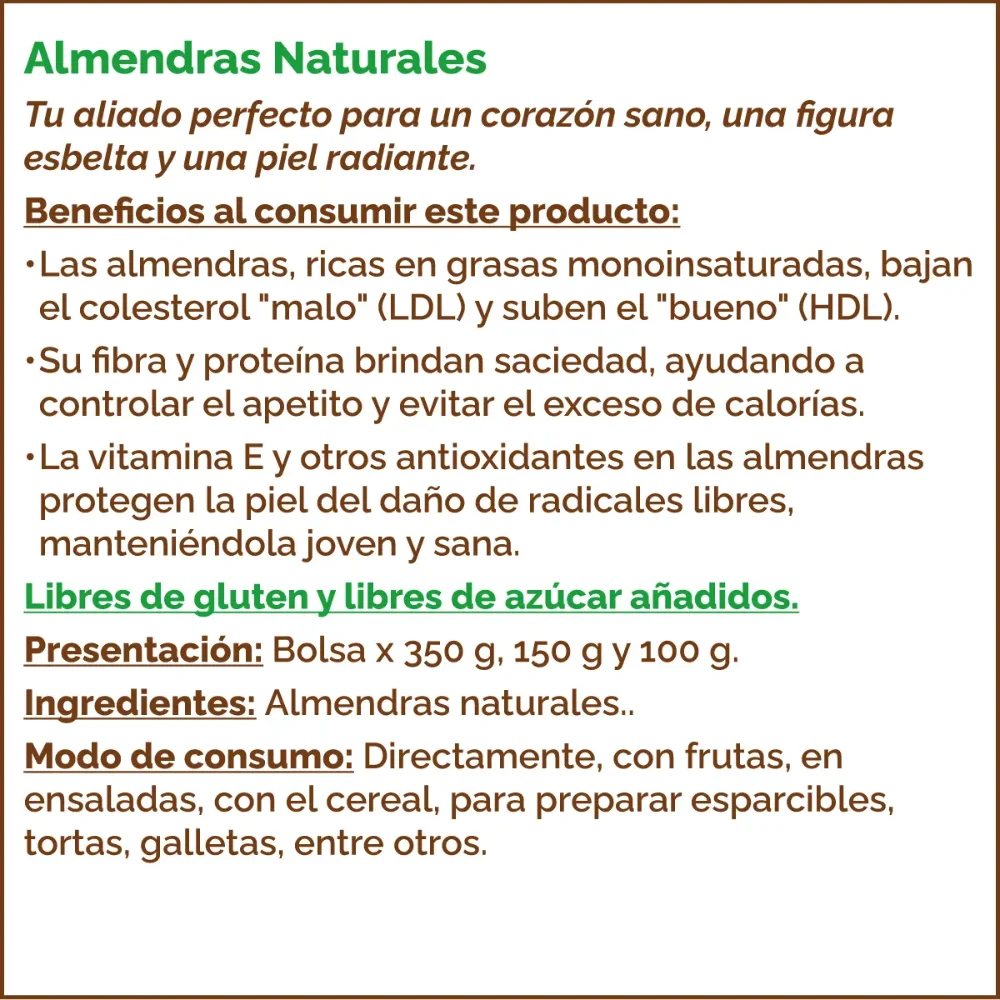 Almendra Natural 150g BEHAPPY - Imagen 2