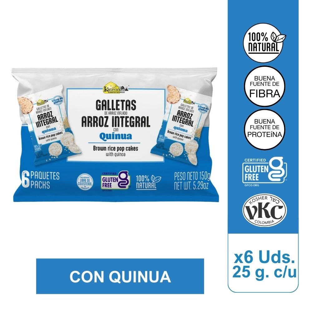 Galletas de Arroz inflado con Quinua SIXPACK KARAVANSAY