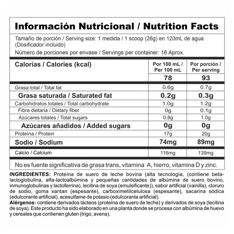 Bipro Classic Vainilla 0.9Lb NUTRAMERICAN - Imagen 2