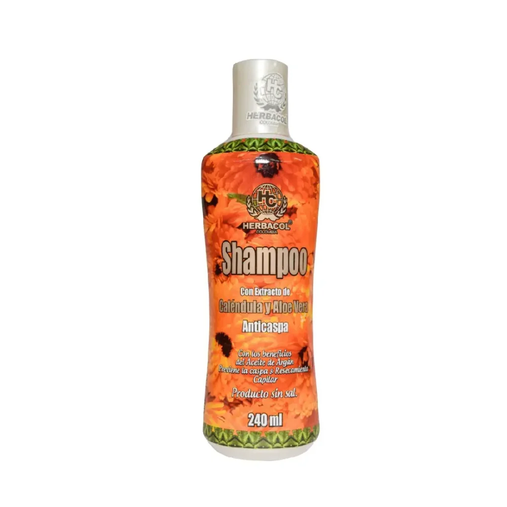 SHAMPOO DE CALÉNDULA Y ALOE VERA 240ml HERBACOL