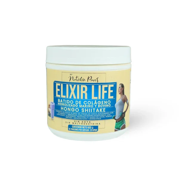 Batido Elixir Life con Colágeno Marino y Bovino by Natalia Paris 600 g NATALIA PARIS