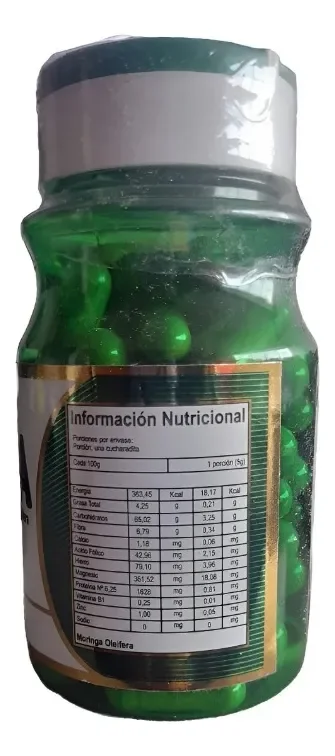 Moringa en Cápsulas Nutricional Vegano Sin Gluten 80u MAXIVIDA - Imagen 2