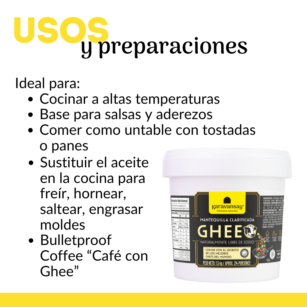 Mantequilla Clarificada Ghee 1.5kg KARAVANSAY - Imagen 2