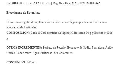 BIOCOLAGENO 240g BOTANITAS - Imagen 2