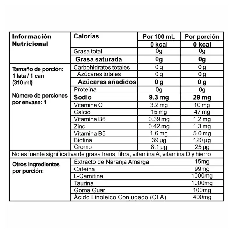 Burner Stack Lata - Paca de 24 Unidades NUTRAMERICAN - Imagen 2