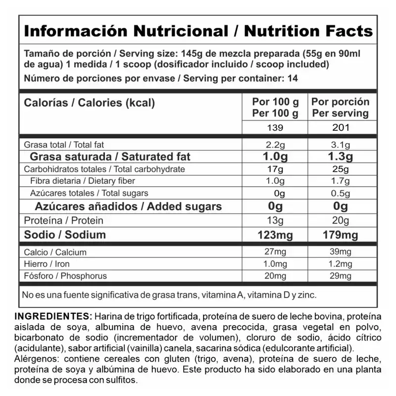 Protein Pancake & Waffle NUTRAMERICA - Imagen 2